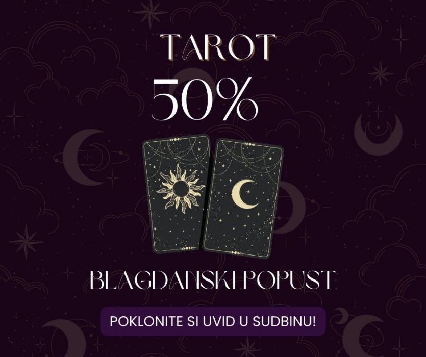 Blagdanski popust 50% na sve tarot konzultacije, od  6. 12.'24 - 7. 1. '25.g.