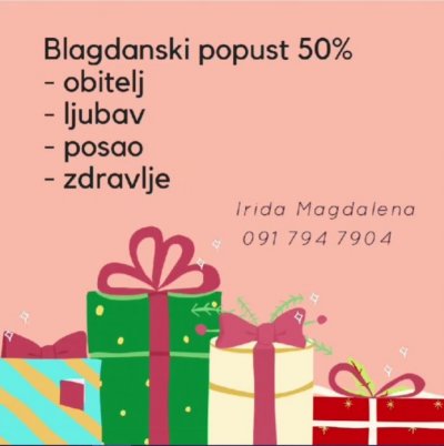 Blagdanski popust 50% na sve tarot konzultacije, od  6. 12.'24 - 7. 1. '25.g.